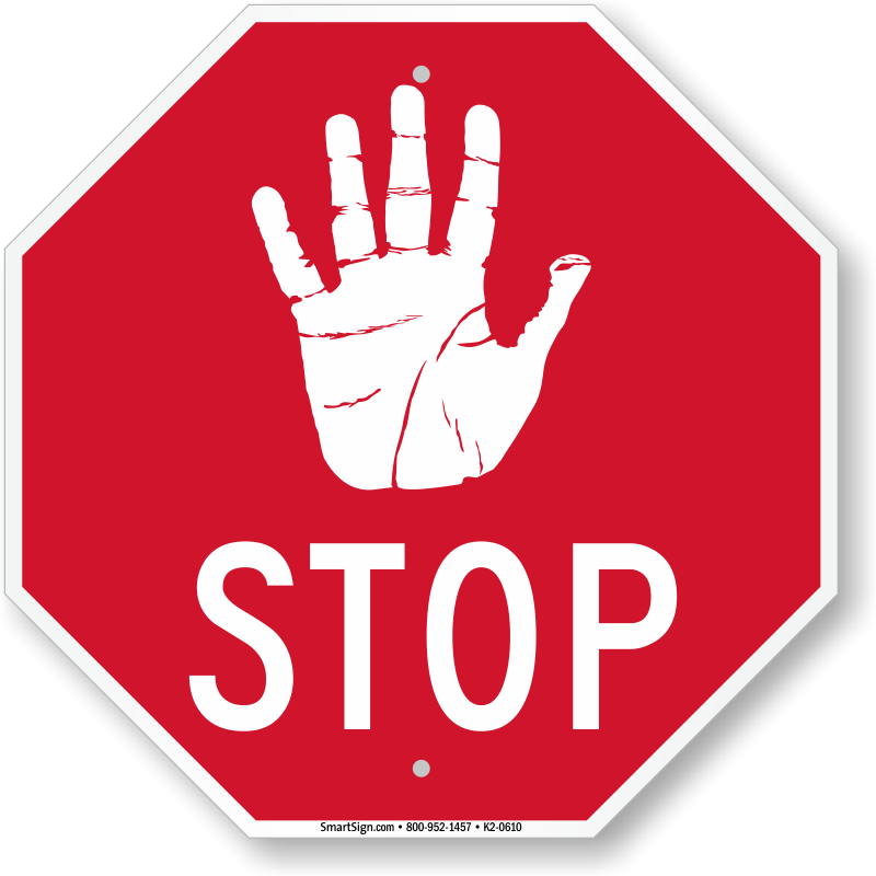Hand Symbol Stop Sign - Stop Sign Do Not Enter (800x800)