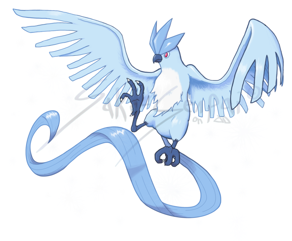 Shining Articuno By Saku-senpai - Articuno (1012x790)