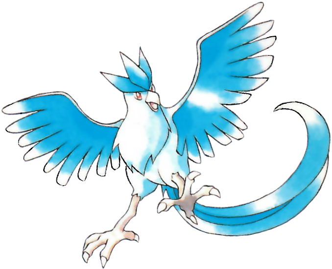 Articuno Pokemon Red And Blue Official Art - Portable Network Graphics (678x549)