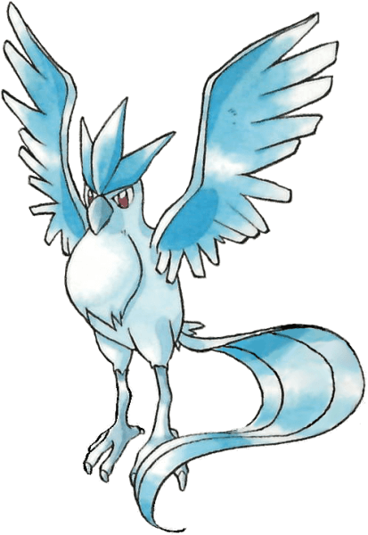 #articuno From The Official Artwork Set For #pokemon - Pokemon Red Green Blue Ken Sugimor (413x600)