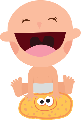 When The Gut Has A Large Diversity With More Good Bacteria - Healthy Baby Cartoon Png (323x477)