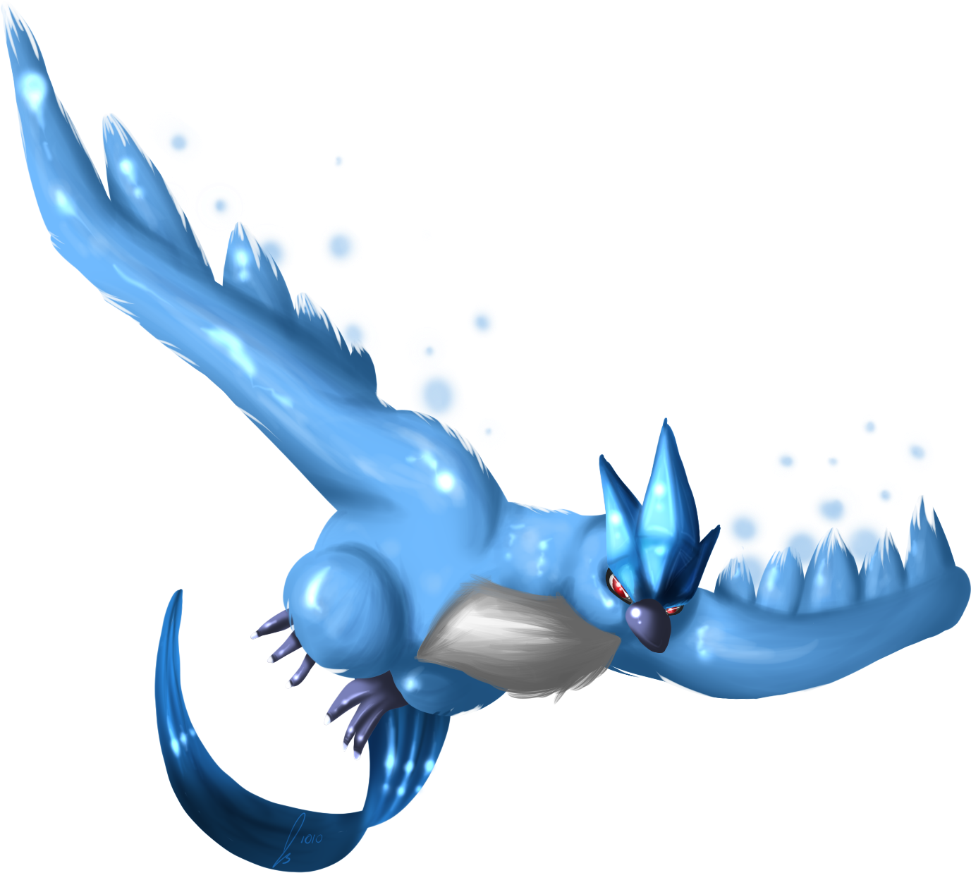 The Legendary Bird Articuno By Jaclynonacloud The Legendary - Drawing (1492x1310)