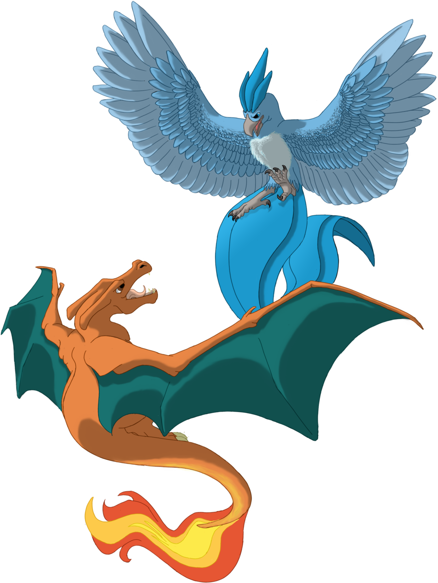 Charizard V Articuno By Shadow And Flame - Pokemon Articuno Vs Charizard (1024x1494)