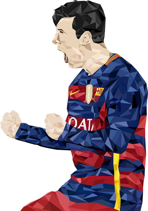 Low Poly Art - Leo Messi Clip Art Png (600x854)