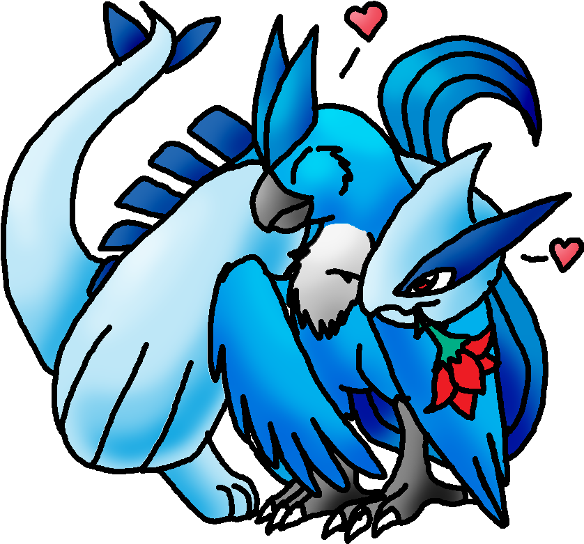 Articuno X Lugia By Hogia Articuno X Lugia By Hogia - Painting (900x900)