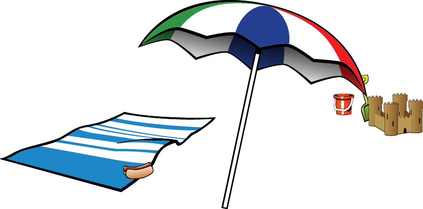 Clip Art For Summer Clip Art - Beach Towel Clip Art (848x419)