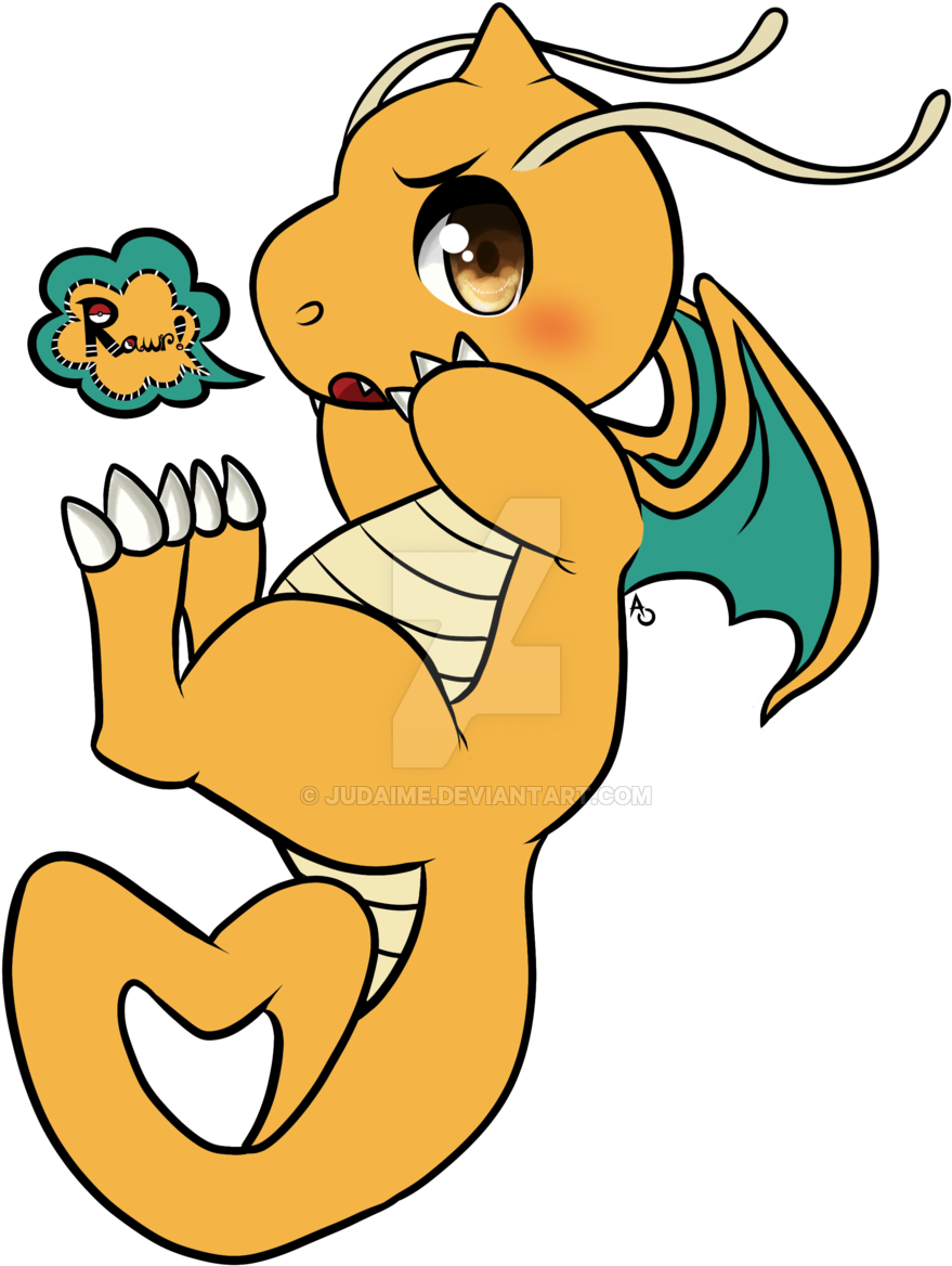 Dragonite Used Rawr It Was Super Effective By Judaime - Cute Dragonite (1024x1365)