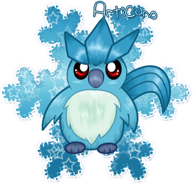 Chibi Articuno By Sheimi123 - Painting (668x680)