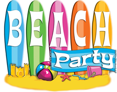 Share This Image - Beach Party Pictures Clip Art (399x312)