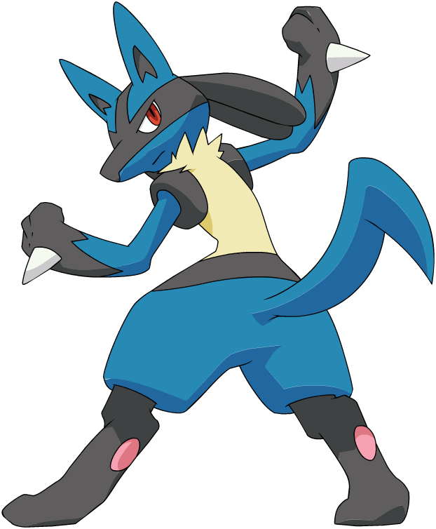 Toon Lucario - Pokemon Lucario Back (622x754)