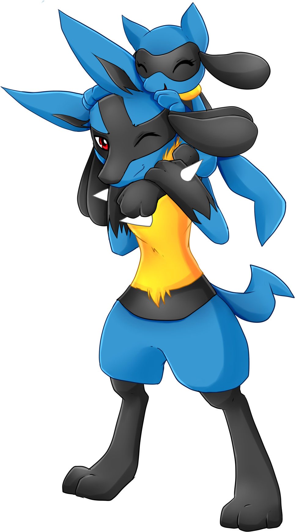 Pokemon Riolu Evolution Images - Pokemon Lucario And Riolu (1024x1861)