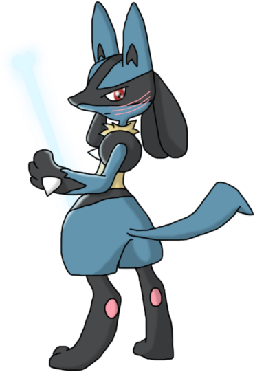 Lucario By Danielle995-d4xek1d - Lucario Smiling (400x571)