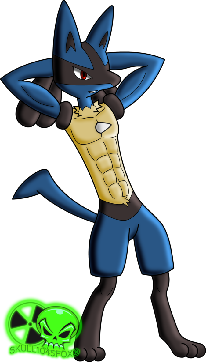Anthro Lucario By Skull1045fox - Furry Lucario (675x1182)