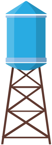 Elevated Water Tank Illustration Transparent Png - Tanque De Agua Elevado (512x512)