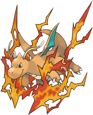 Pokemon R/s/e Team Leader Battle Dragonite - ポケモン カイリュー (328x400)