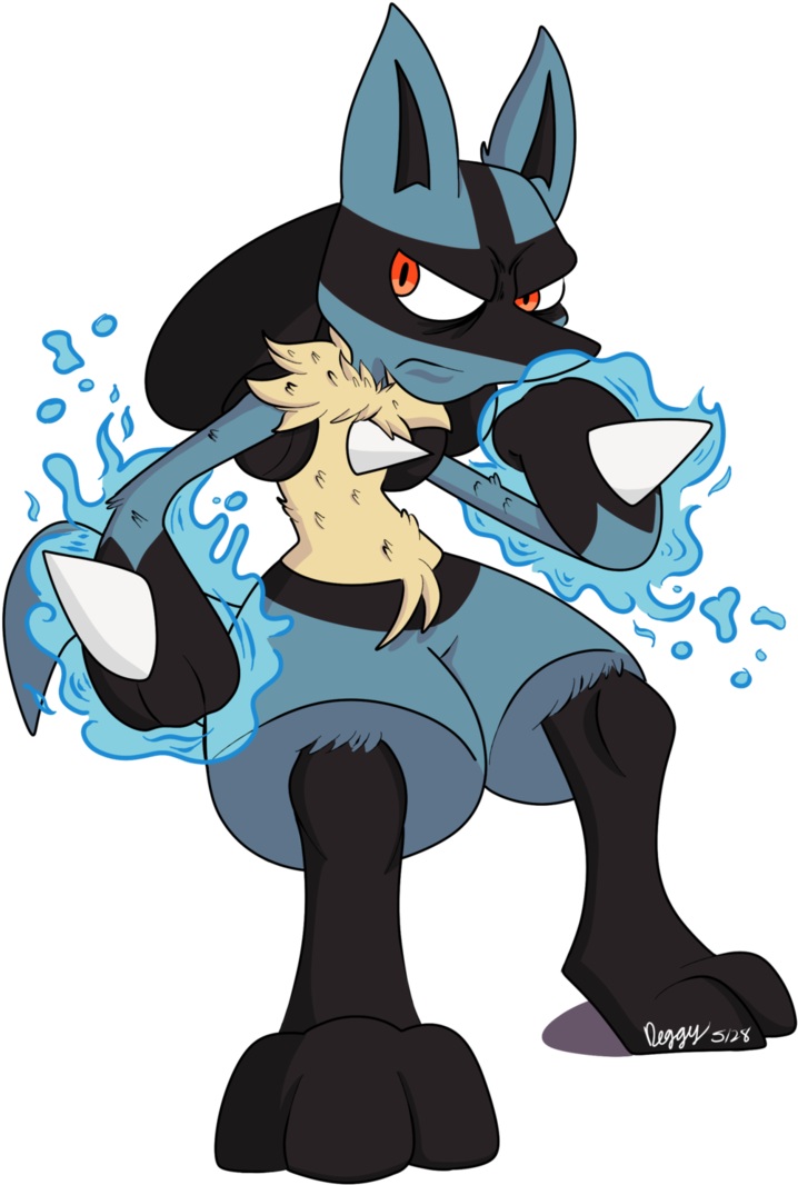 The Aura Pokemon- Lucario By Deggyart - Lucario (735x1088)
