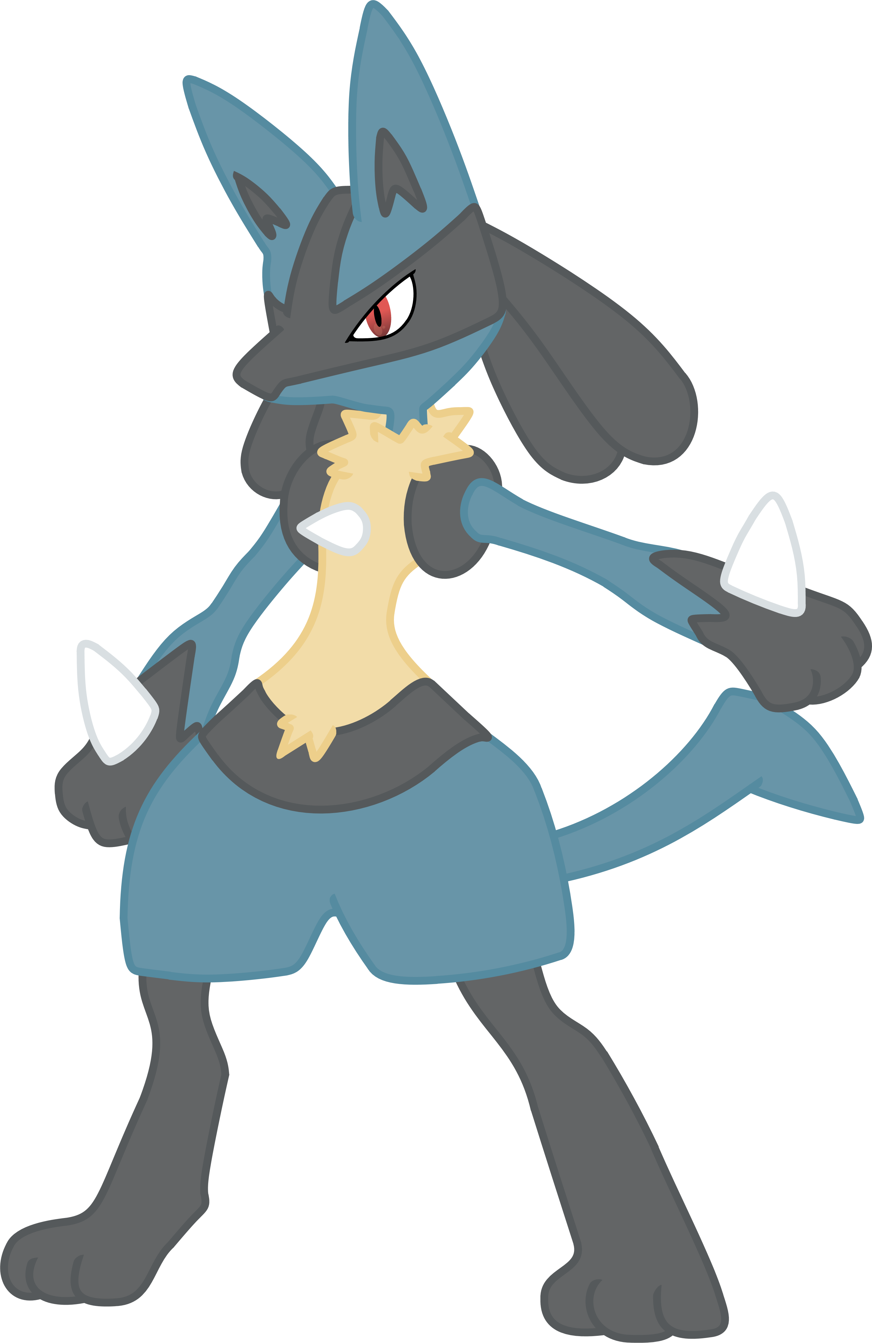 Pokemon Lucario Render Images - Pokemon Lucario (2798x4308)