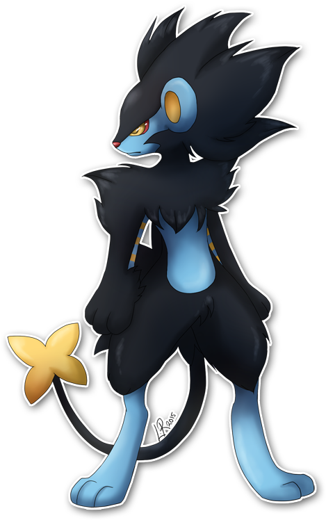 Pokemon Fusions Lucario - Cartoon (500x773)