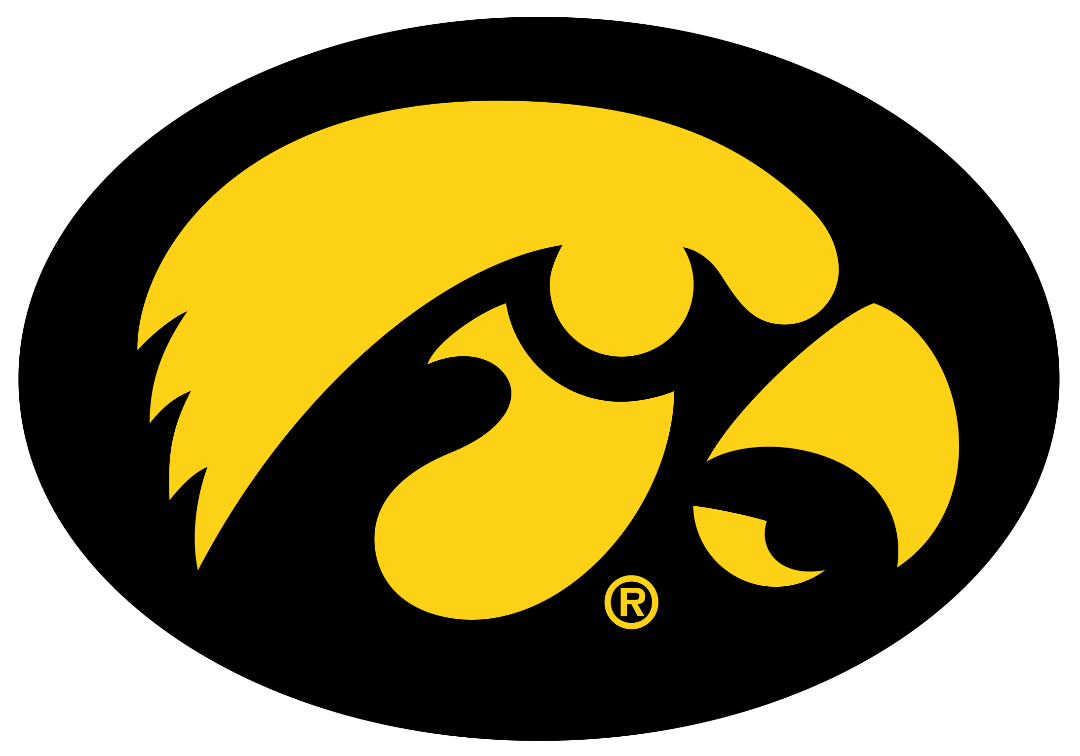 Iowa Hawkeyes Logo Png Transparent - University Of Iowa Hawkeyes Logo (2400x1744)