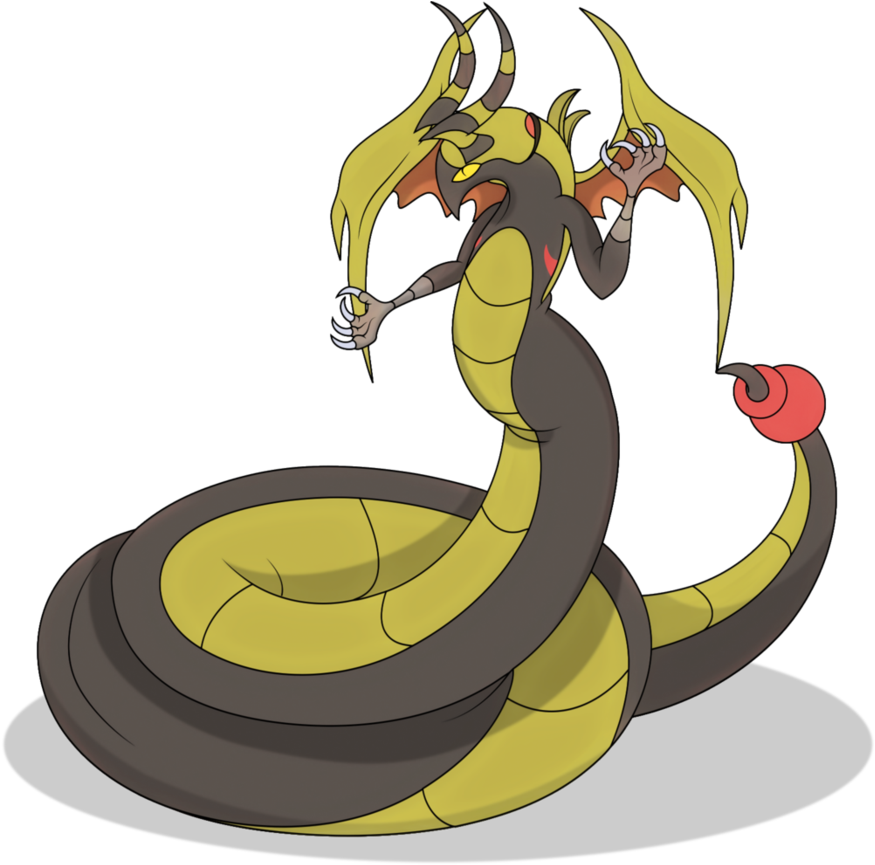 Mega Charizard Pokemon Fusion Images - Scolipede Fusion (894x894)