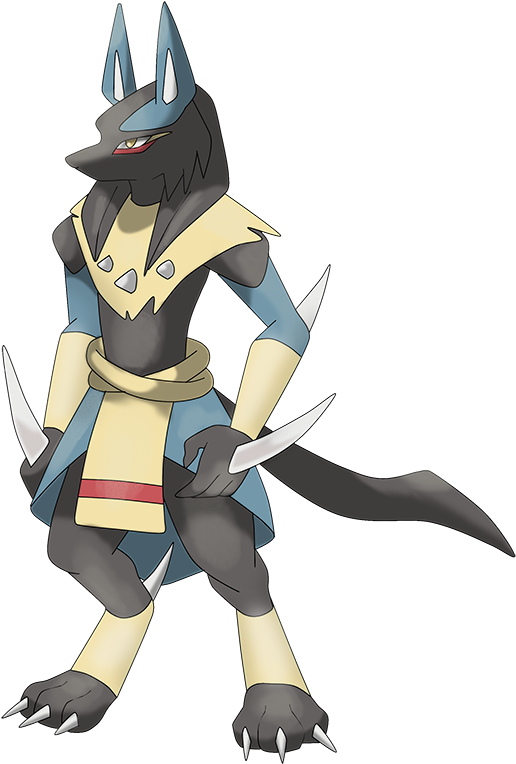 Pokemon Lucario Evolut - Mega Lucario Fan Made (542x789)