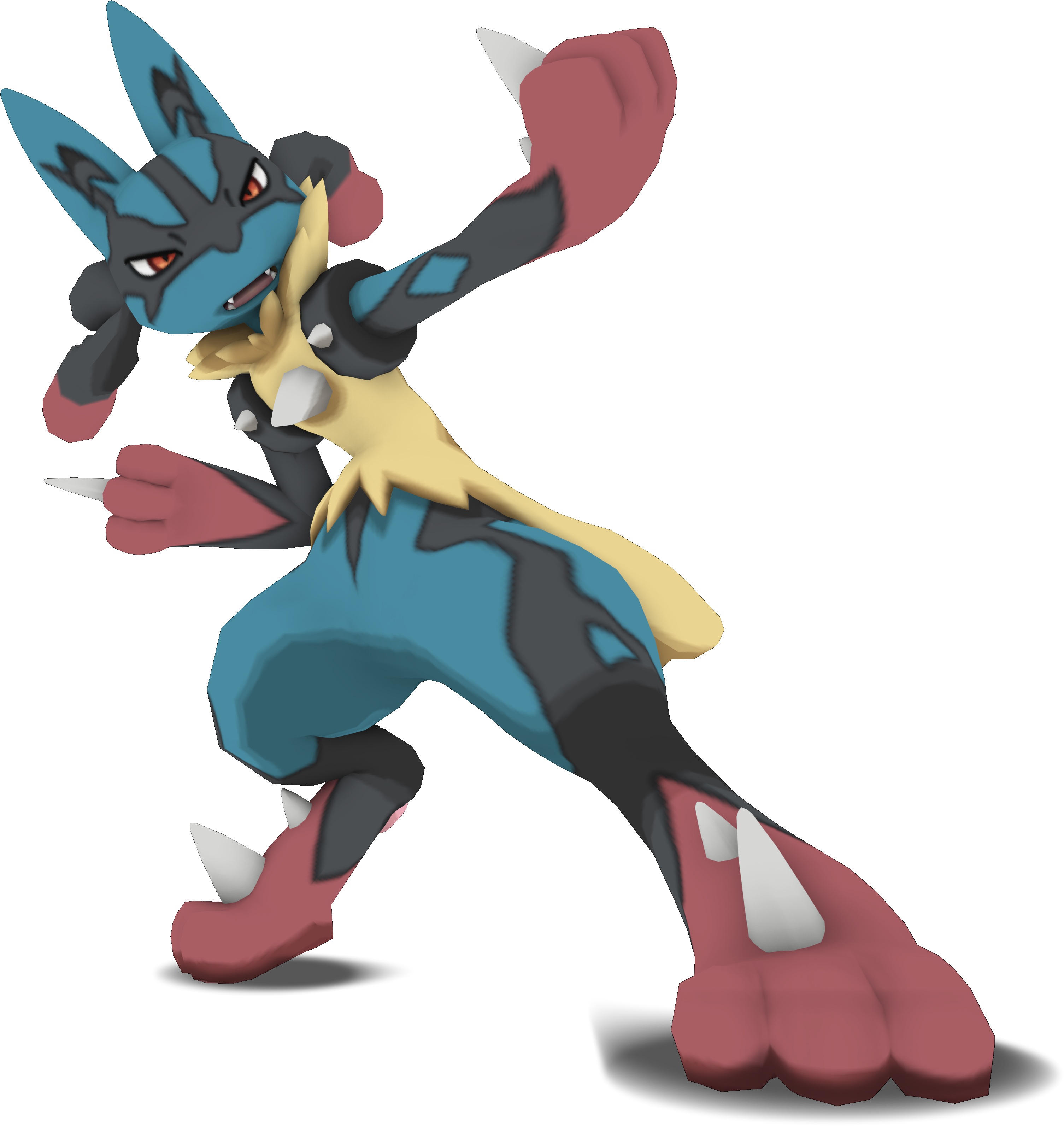 Pokémon Battle Revolution Pokémon X And Y Pokémon Go - Mega Lucario 3d Png (3035x3205)