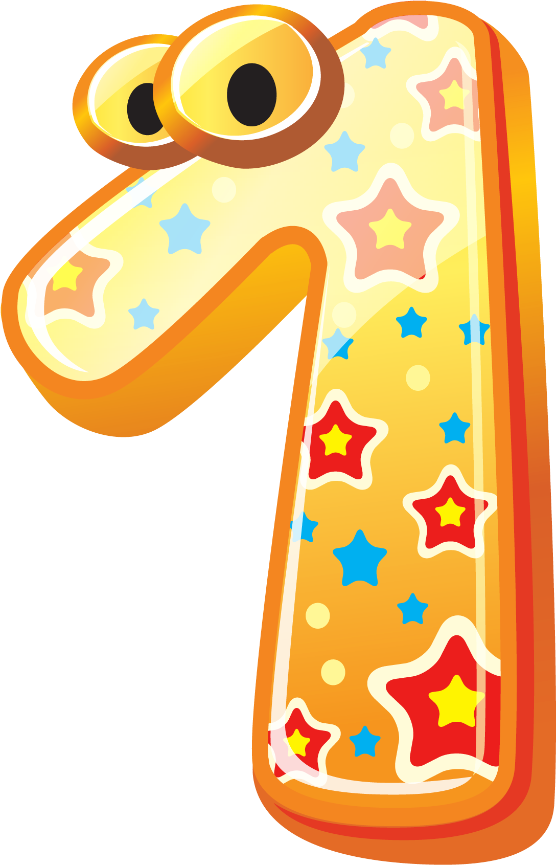Numbers Clip Art Kids Free Clipart Images Image - Birthday 1 Number Png (1236x1832)