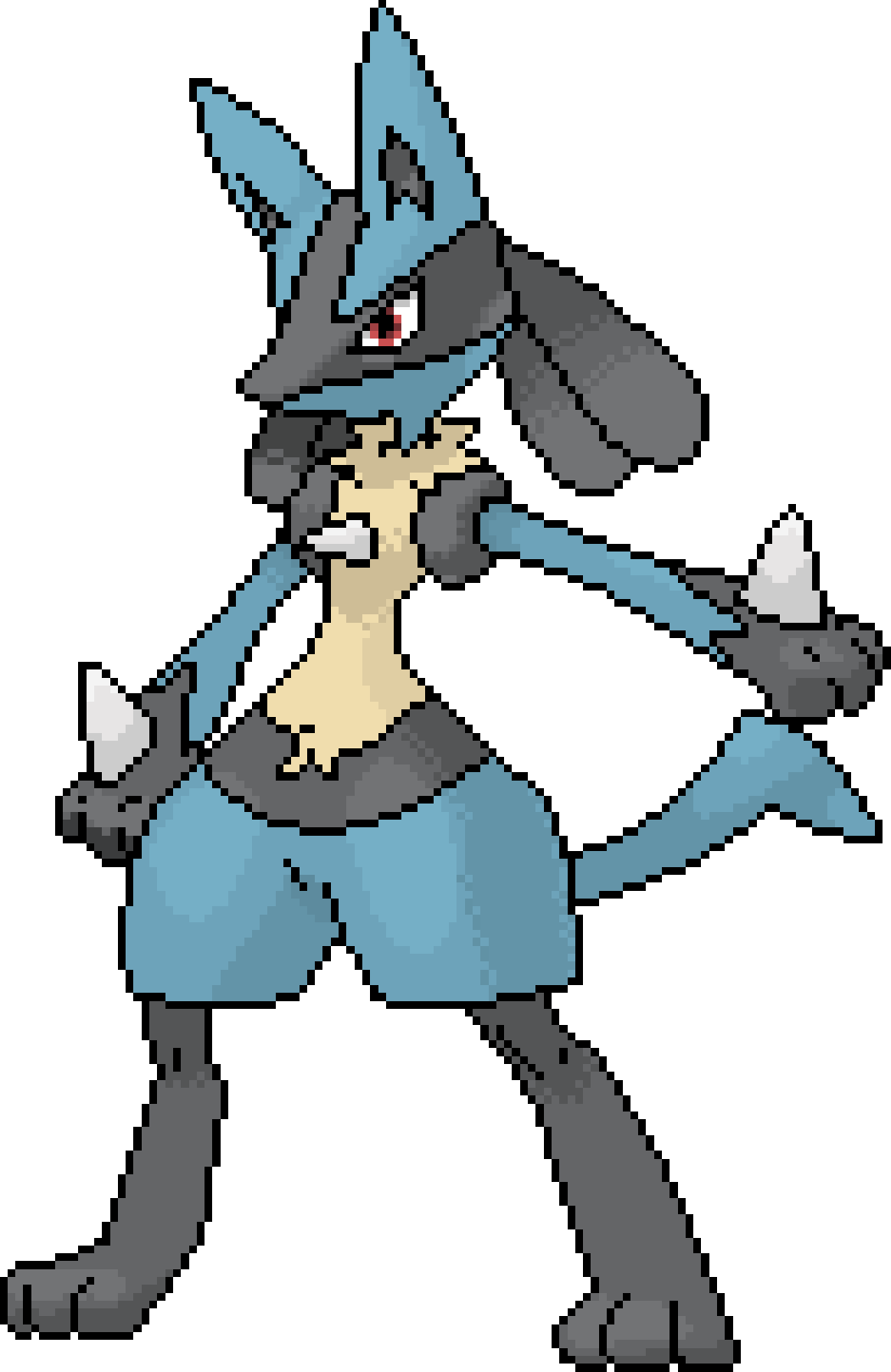 Lucario - Draw Pokemon Lucario (1050x1617)