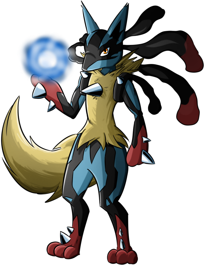 Mega Lucario / Pokemon By Veguito2b - Mega Lucario Pokemon (730x1095)