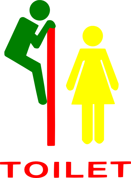 Restroom Signs Clip Art At Clker - Funny Toilet Sign Vector (438x595)
