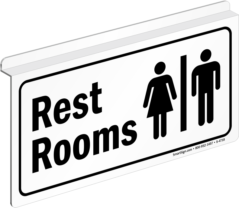 Rest Rooms Sign - Bathroom Door Signs Printable (800x699)