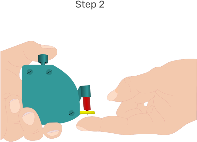 Animation Of Finger Being Lanced And Blood Drop Accumulating - Index Finger (666x550)