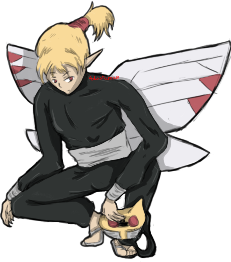 Ninjask Gijinka By Adastumae - Drawing (758x1053)