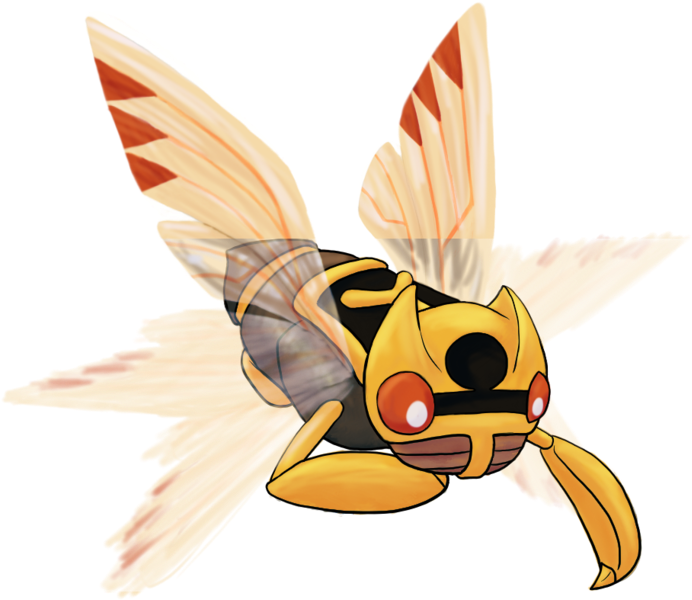 Shiny Ninjask By Howling-wolf - Honeybee (800x686)