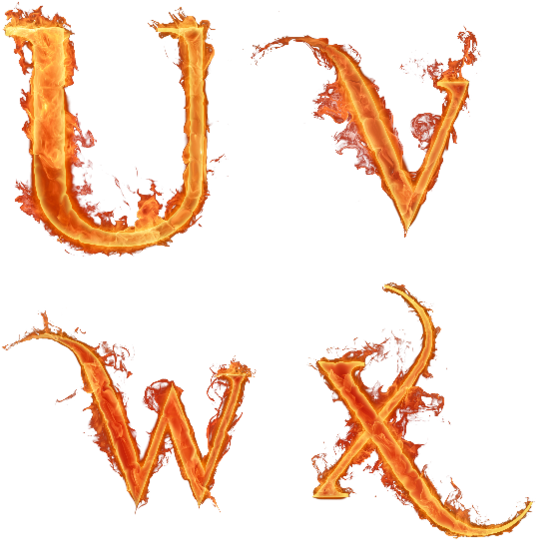 Fire U Alphabet Png (600x599)
