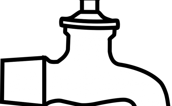 Water Tap Image Black And White (570x350)