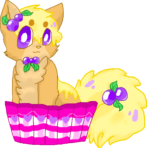 Blueberry Cupcake Kitty By Tokidoki-skuletrina - Cartoon (544x538)