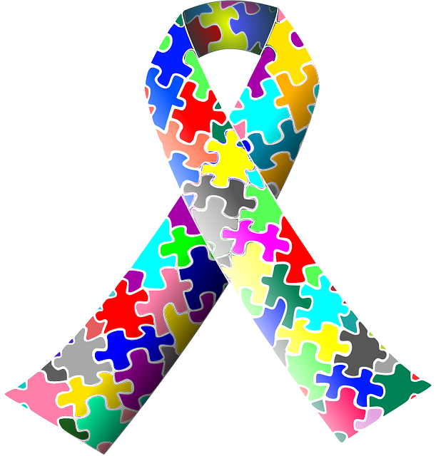 Colorful Ribbon, Loop, Award, Band, Puzzle, Colorful - Autism Logo Clip Art (611x640)