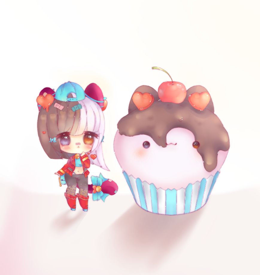 Cat Cupcake By Ichi-shir9 - Cupcake (869x920)