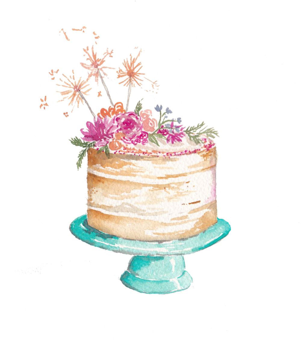Watercolor Cake Logo Png (1000x1142)