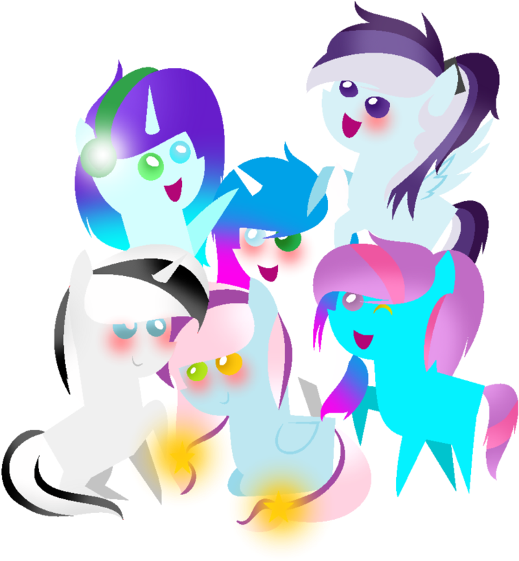 Mlp Chibi Mane 6 By Catlovecupcakes - Cartoon (923x865)