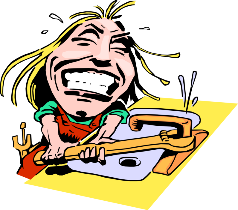 Vector Illustration Of Home Maintenance Female Plumber - Maintenance Cartoon (796x700)