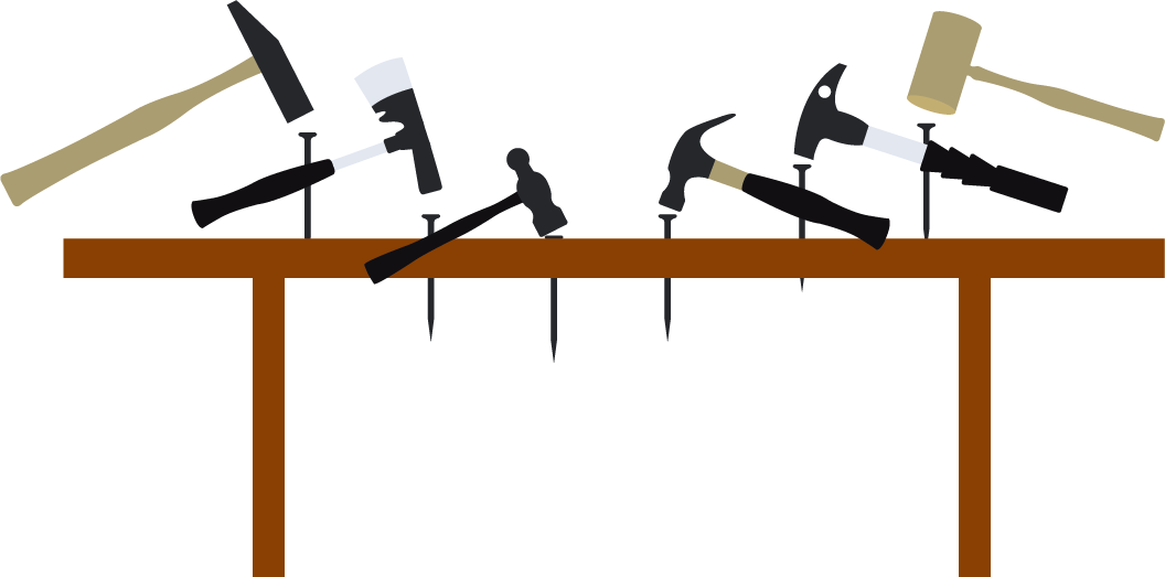 Vector Hammer Nails - Hammer (1056x523)