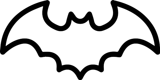 Free Clipart Library High Quality, Royalty Free, Amp - Bat Clipart Outline (541x270)