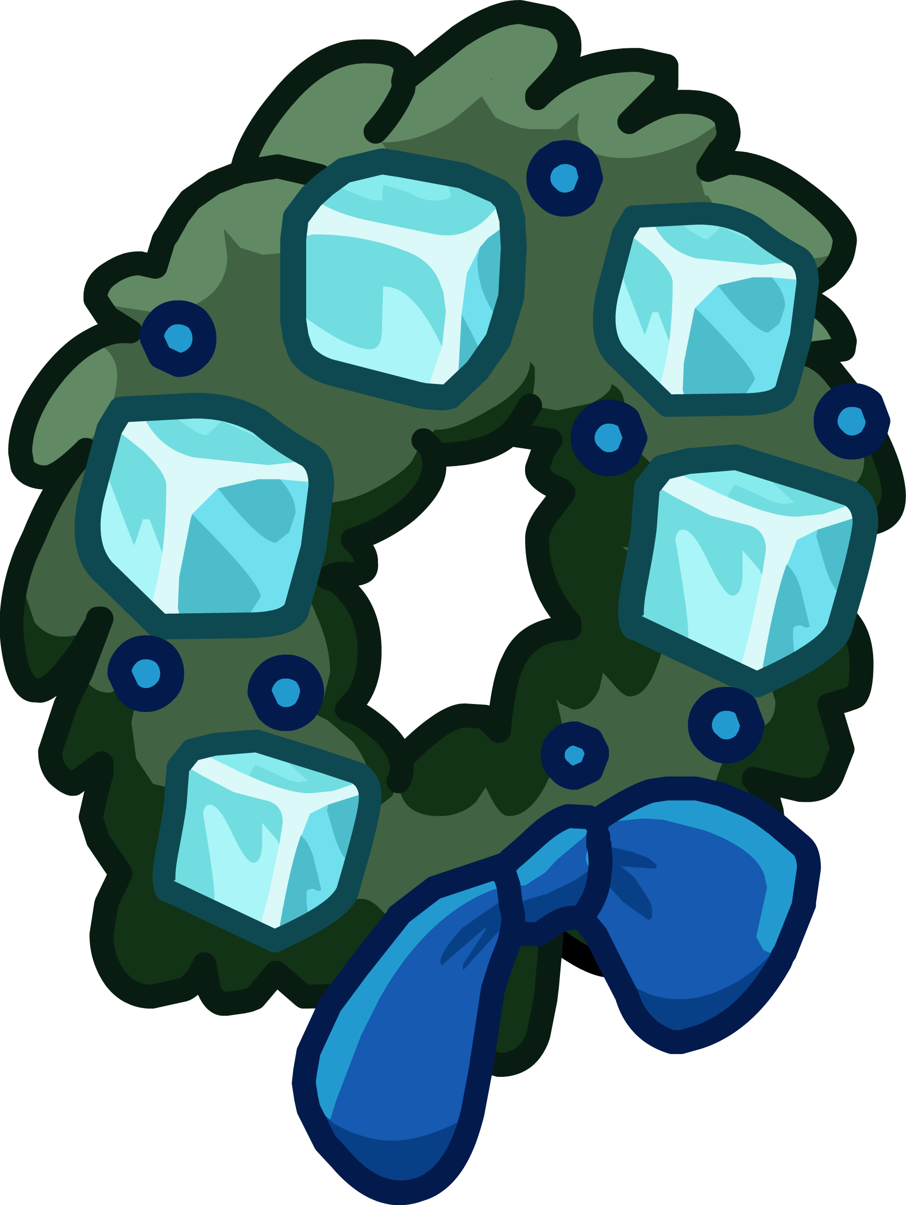 Ice Cube Wreath Sprite 002 - Ice Cube (1817x2417)