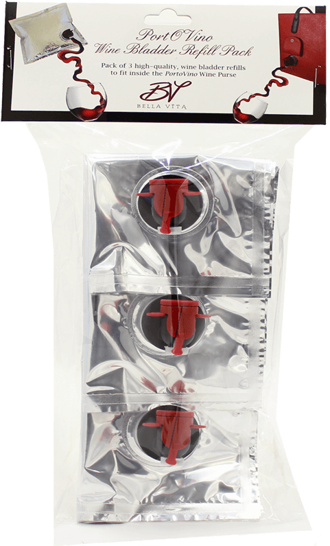Portovino Party Pouch Set With Pouring Spouts Displayed - Porto Vino Party Pouch Refill (800x800)
