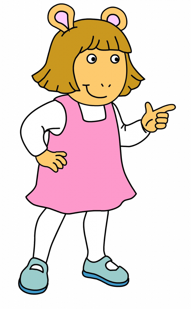 Cartoon Character Arthur - Arthur The Aardvark Sister (632x1024)