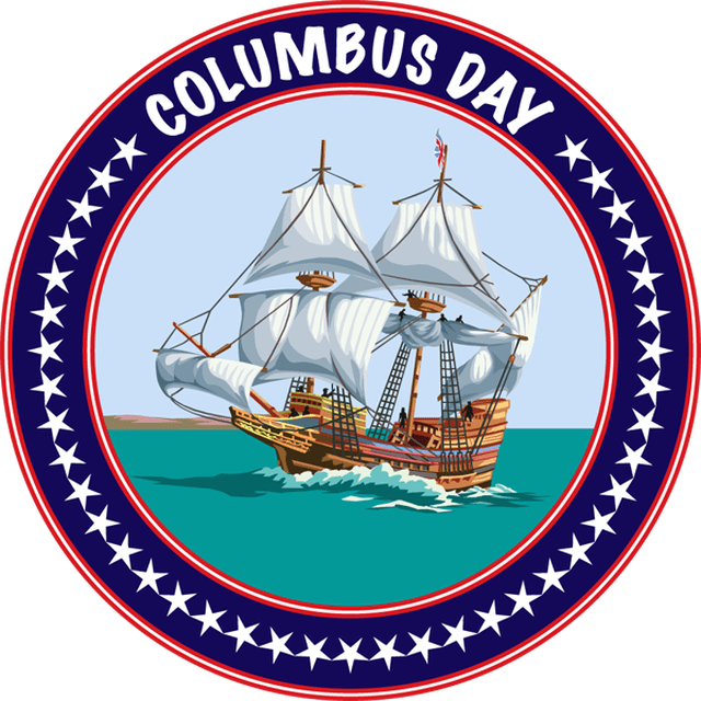 Christopher Columbus First Voyage To The Americas In - Columbus Day Png (640x640)