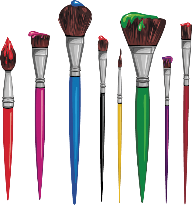 World Of Colors - Paint Brush Vector Download (700x700)