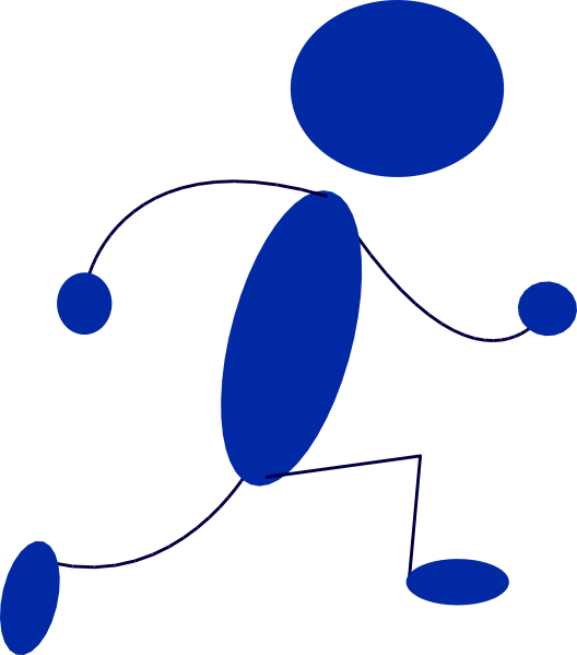 Jog A Thon Announces Class Winner - Blue Man Clip Art (528x599)
